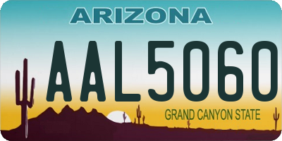 AZ license plate AAL5060