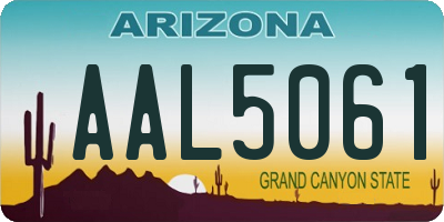 AZ license plate AAL5061