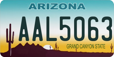 AZ license plate AAL5063