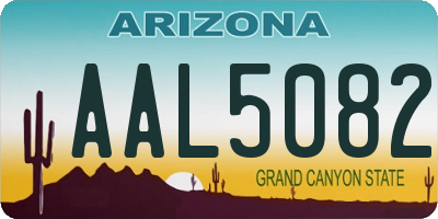 AZ license plate AAL5082