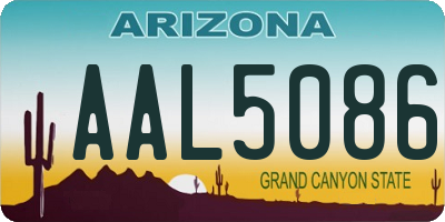 AZ license plate AAL5086