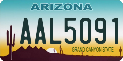 AZ license plate AAL5091