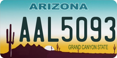 AZ license plate AAL5093