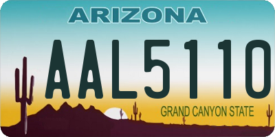 AZ license plate AAL5110