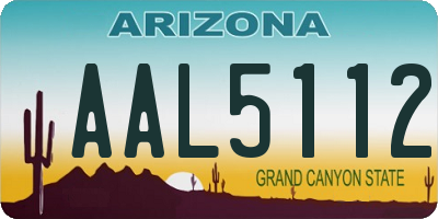 AZ license plate AAL5112