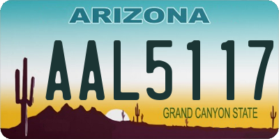 AZ license plate AAL5117