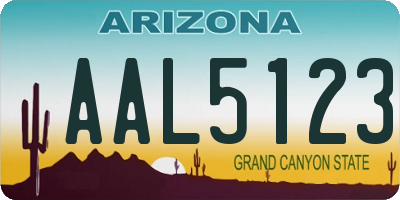 AZ license plate AAL5123