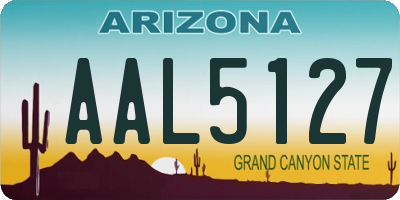 AZ license plate AAL5127