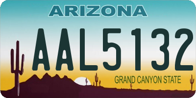 AZ license plate AAL5132