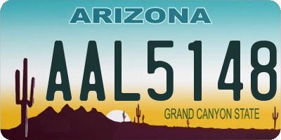 AZ license plate AAL5148