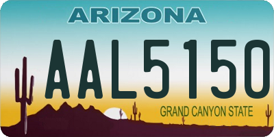 AZ license plate AAL5150