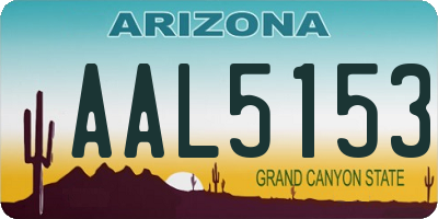 AZ license plate AAL5153