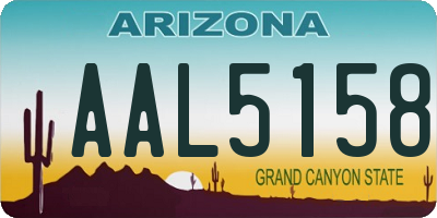 AZ license plate AAL5158