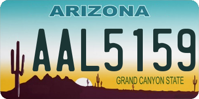 AZ license plate AAL5159