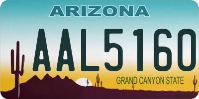AZ license plate AAL5160