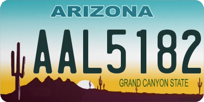 AZ license plate AAL5182