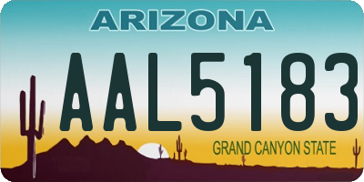 AZ license plate AAL5183