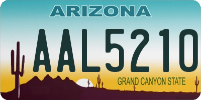 AZ license plate AAL5210