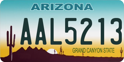AZ license plate AAL5213
