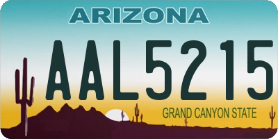 AZ license plate AAL5215
