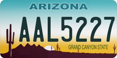 AZ license plate AAL5227