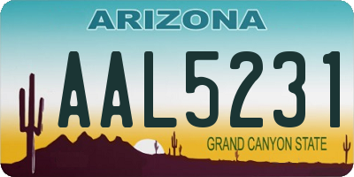 AZ license plate AAL5231