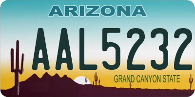 AZ license plate AAL5232