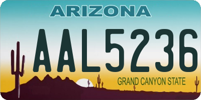 AZ license plate AAL5236