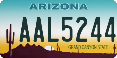 AZ license plate AAL5244