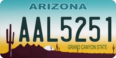 AZ license plate AAL5251