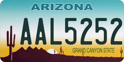 AZ license plate AAL5252