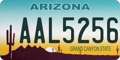 AZ license plate AAL5256