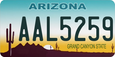 AZ license plate AAL5259