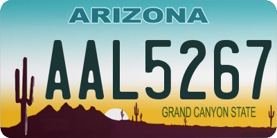 AZ license plate AAL5267