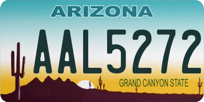 AZ license plate AAL5272