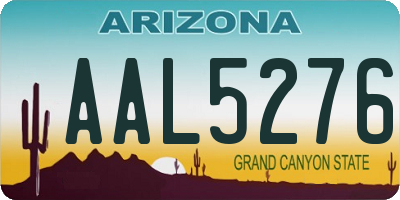 AZ license plate AAL5276