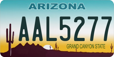 AZ license plate AAL5277