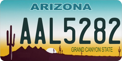 AZ license plate AAL5282