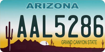 AZ license plate AAL5286