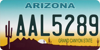 AZ license plate AAL5289