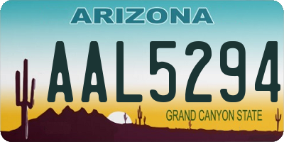 AZ license plate AAL5294