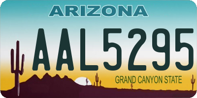 AZ license plate AAL5295