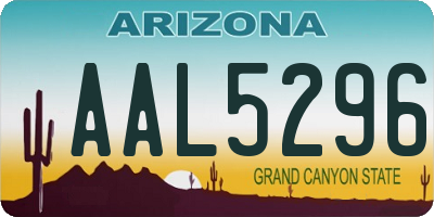 AZ license plate AAL5296