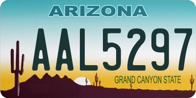 AZ license plate AAL5297