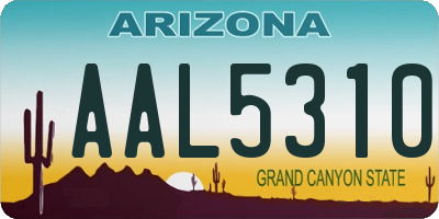 AZ license plate AAL5310