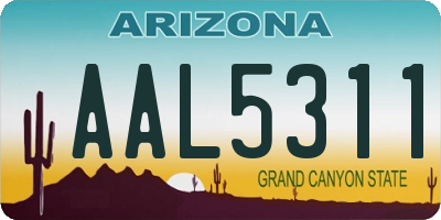 AZ license plate AAL5311