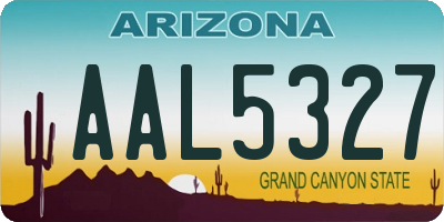 AZ license plate AAL5327