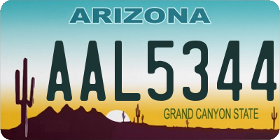 AZ license plate AAL5344