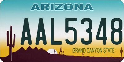 AZ license plate AAL5348