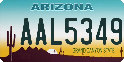 AZ license plate AAL5349
